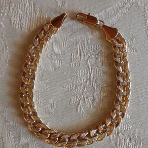Gold Bracelet For Men 9" Long
